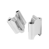 Maxbell 2Pcs Handlebar Riser Clamp for Harley XL 1200x Forty-Eight 2010-17 Argent