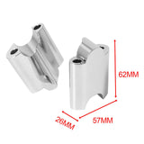 Maxbell 2Pcs Handlebar Riser Clamp for Harley XL 1200x Forty-Eight 2010-17 Argent