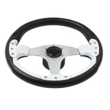 Maxbell 3 Spokes 13.8 inch Boat Steering Wheel 3/4“ Tapered Shaft for Marine Boats