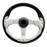 Maxbell 3 Spokes 13.8 inch Boat Steering Wheel 3/4“ Tapered Shaft for Marine Boats