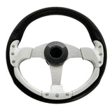 Maxbell 3 Spokes 13.8 inch Boat Steering Wheel 3/4“ Tapered Shaft for Marine Boats