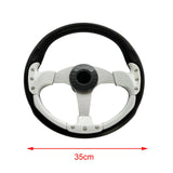 Maxbell 3 Spokes 13.8 inch Boat Steering Wheel 3/4“ Tapered Shaft for Marine Boats