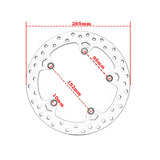 Maxbell Motorbike Rear Brake Disc Rotor 265mm Steel for BMW R1200 RT R Nine T