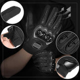 Maxbell Motorcycle Gloves Touch Screen Protection for Motocross Cycling Camping Black M