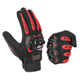 Maxbell Motorcycle Gloves Touch Screen Protection for Motocross Cycling Camping Red L