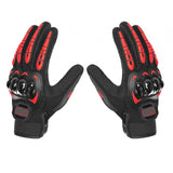 Maxbell Motorcycle Gloves Touch Screen Protection for Motocross Cycling Camping Red L