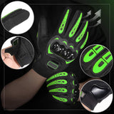 Maxbell Motorcycle Gloves Touch Screen Protection for Motocross Cycling Camping Green XL