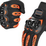 Maxbell Motorcycle Gloves Touch Screen Protection for Motocross Cycling Camping Orange XL