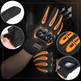 Maxbell Motorcycle Gloves Touch Screen Protection for Motocross Cycling Camping Orange XXL