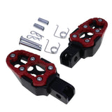 Maxbell Motorbike Footrests Pedals Durable AntiSlip Aluminum Alloy Stablize bike Red