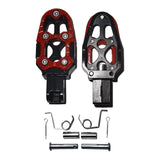 Maxbell Motorbike Footrests Pedals Durable AntiSlip Aluminum Alloy Stablize bike Red