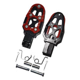 Maxbell Motorbike Footrests Pedals Durable AntiSlip Aluminum Alloy Stablize bike Red