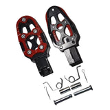 Maxbell Motorbike Footrests Pedals Durable AntiSlip Aluminum Alloy Stablize bike Red