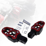 Maxbell Motorbike Footrests Pedals Durable AntiSlip Aluminum Alloy Stablize bike Red