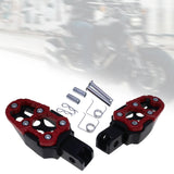 Maxbell Motorbike Footrests Pedals Durable AntiSlip Aluminum Alloy Stablize bike Red