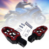 Maxbell Motorbike Footrests Pedals Durable AntiSlip Aluminum Alloy Stablize bike Red
