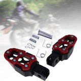 Maxbell Motorbike Footrests Pedals Durable AntiSlip Aluminum Alloy Stablize bike Red
