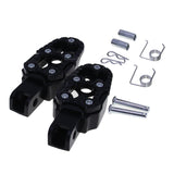 Maxbell Motorbike Footrests Pedals Durable AntiSlip Aluminum Alloy Stablize bike Black