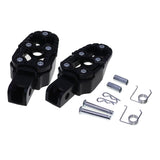 Maxbell Motorbike Footrests Pedals Durable AntiSlip Aluminum Alloy Stablize bike Black