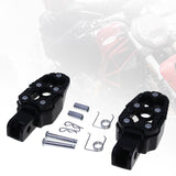 Maxbell Motorbike Footrests Pedals Durable AntiSlip Aluminum Alloy Stablize bike Black