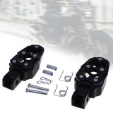 Maxbell Motorbike Footrests Pedals Durable AntiSlip Aluminum Alloy Stablize bike Black