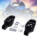 Maxbell Motorbike Footrests Pedals Durable AntiSlip Aluminum Alloy Stablize bike Black
