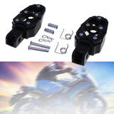 Maxbell Motorbike Footrests Pedals Durable AntiSlip Aluminum Alloy Stablize bike Black