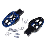 Maxbell Motorbike Footrests Pedals Durable AntiSlip Aluminum Alloy Stablize bike Blue