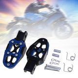 Maxbell Motorbike Footrests Pedals Durable AntiSlip Aluminum Alloy Stablize bike Blue