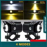 Maxbell 2x Motorcycle Auxiliary Driving Lights Spotlight for ATV Car Truck Black