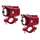 Maxbell 2x Motorcycle Auxiliary Driving Lights Spotlight for ATV Car Truck  Red