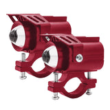 Maxbell 2x Motorcycle Auxiliary Driving Lights Spotlight for ATV Car Truck  Red