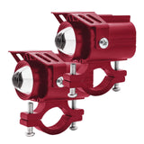 Maxbell 2x Motorcycle Auxiliary Driving Lights Spotlight for ATV Car Truck  Red