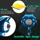 Maxbell 2x Motorcycle Auxiliary Driving Lights Spotlight for ATV Car Truck Blue