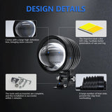 Maxbell 2x LED Motorcycle Headlight for Car Offroad ATV Truck Auxiliary Work Light