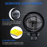 Maxbell 2x LED Motorcycle Headlight for Car Offroad ATV Truck Auxiliary Work Light
