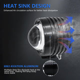 Maxbell 2x LED Motorcycle Headlight for Car Offroad ATV Truck Auxiliary Work Light