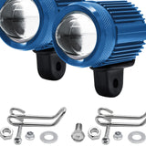 Maxbell Motorcycle LED Driving Lights with Mounting Bracket for Truck ATV UTV Blue