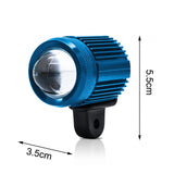 Maxbell Motorcycle LED Driving Lights with Mounting Bracket for Truck ATV UTV Blue