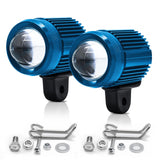Maxbell Motorcycle LED Driving Lights with Mounting Bracket for Truck ATV UTV Blue