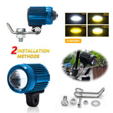 Maxbell Motorcycle LED Driving Lights with Mounting Bracket for Truck ATV UTV Blue