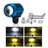 Maxbell Motorcycle LED Driving Lights with Mounting Bracket for Truck ATV UTV Blue