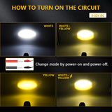 Maxbell Motorcycle LED Driving Lights with Mounting Bracket for Truck ATV UTV Blue