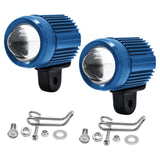 Maxbell Motorcycle LED Driving Lights with Mounting Bracket for Truck ATV UTV Blue