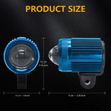 Maxbell Motorcycle LED Driving Lights with Mounting Bracket for Truck ATV UTV Blue