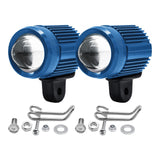 Maxbell Motorcycle LED Driving Lights with Mounting Bracket for Truck ATV UTV Blue