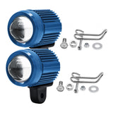 Maxbell Motorcycle LED Driving Lights with Mounting Bracket for Truck ATV UTV Blue