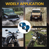 Maxbell Motorcycle LED Driving Lights with Mounting Bracket for Truck ATV UTV Blue