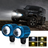Maxbell Motorcycle LED Driving Lights with Mounting Bracket for Truck ATV UTV Blue