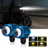 Maxbell Motorcycle LED Driving Lights with Mounting Bracket for Truck ATV UTV Blue